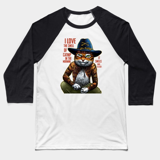 The Smell of Catnip Baseball T-Shirt by ChetArt